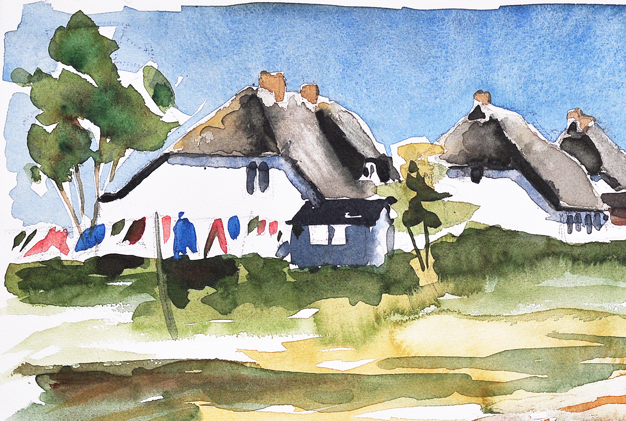 Hiddensee Ein Aquarell von Thorsten Eschstruth
